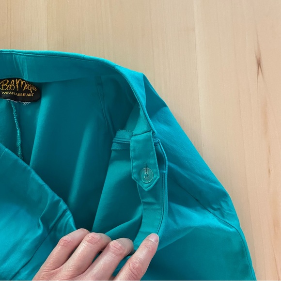BOB MACKIE vintage turquoise pedal pushers/ capris. Cotton with touch of stretch - Picture 11 of 12